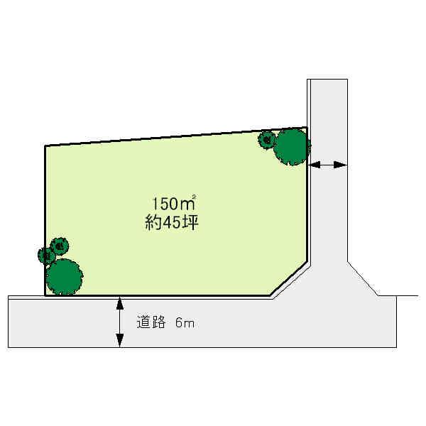 Compartment figure. Land price 32,670,000 yen, Land area 150 sq m