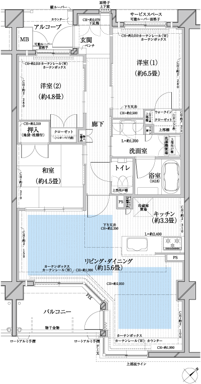 Floor: 3LDK, occupied area: 77.04 sq m, Price: 46,980,000 yen