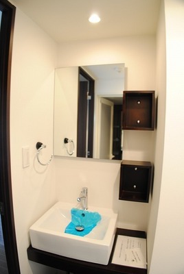 Washroom. Independent wash basin also stylish design. 