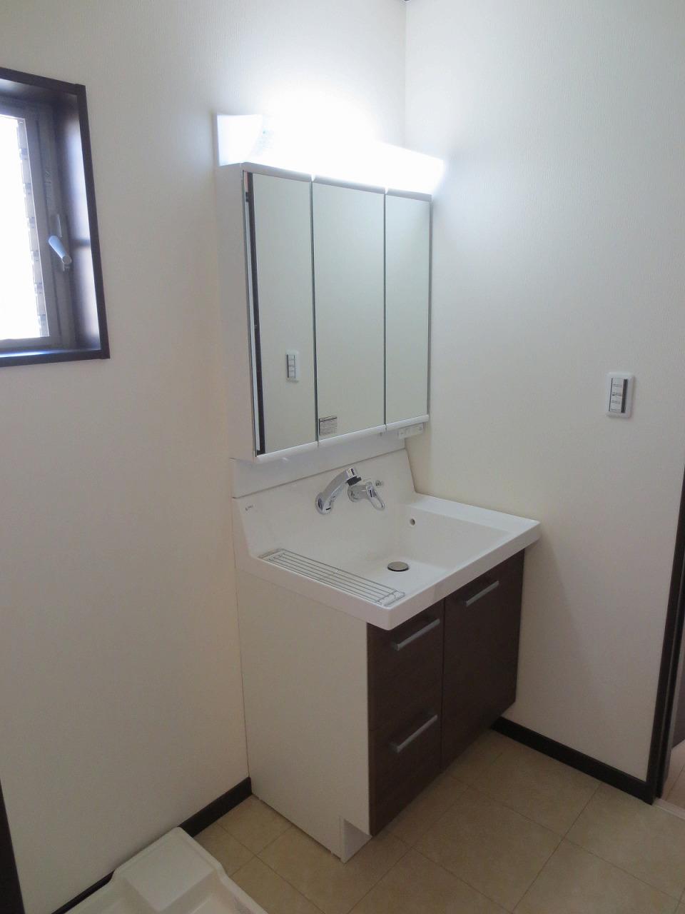 Wash basin, toilet. Bathroom vanity