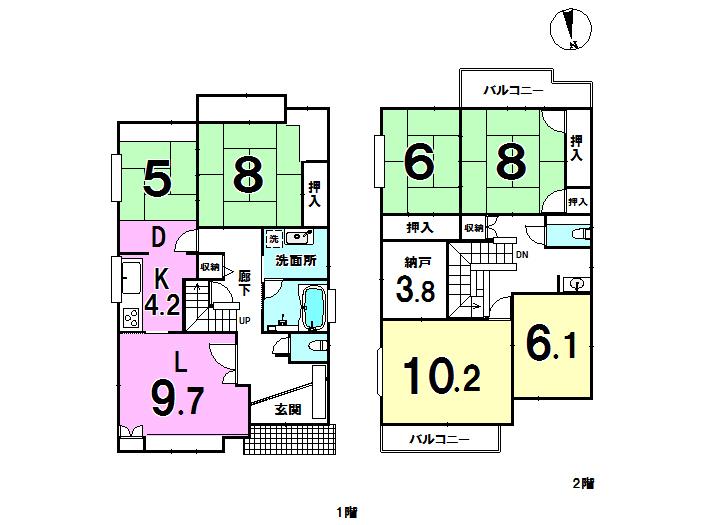 Floor plan. 40 million yen, 5LDK + S (storeroom), Land area 138.8 sq m , Building area 159.67 sq m