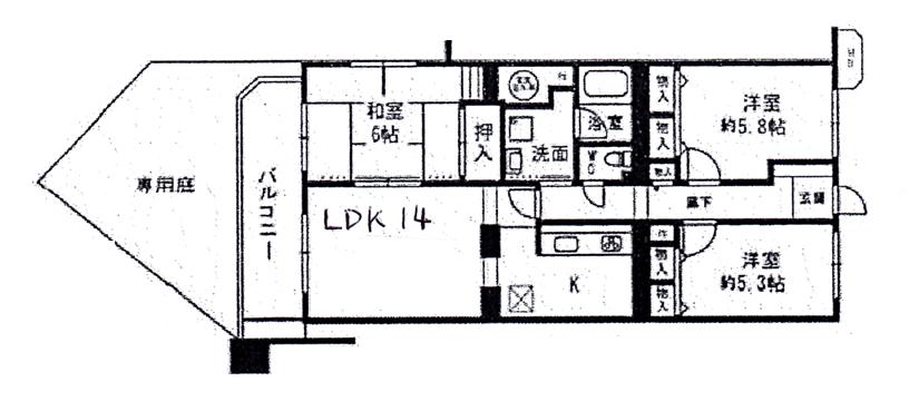 Floor plan. 3LDK, Price 13.8 million yen, Footprint 73.2 sq m , Balcony area 8.11 sq m