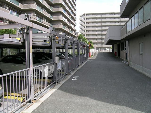 Parking lot. Common areas