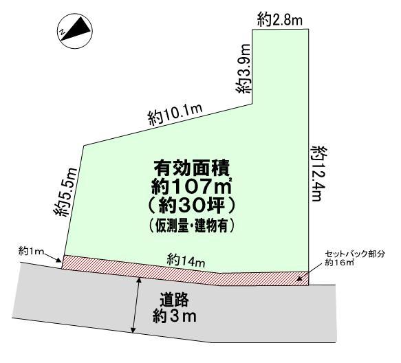 Compartment figure. Land price 19,800,000 yen, Land area 107 sq m