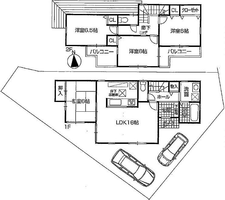 Floor plan. 35,800,000 yen, 4LDK, Land area 125.85 sq m , Building area 95.58 sq m