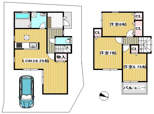 Floor plan. (No. 1 point), Price 28,900,000 yen, 3LDK, Land area 89.91 sq m , Building area 82.21 sq m