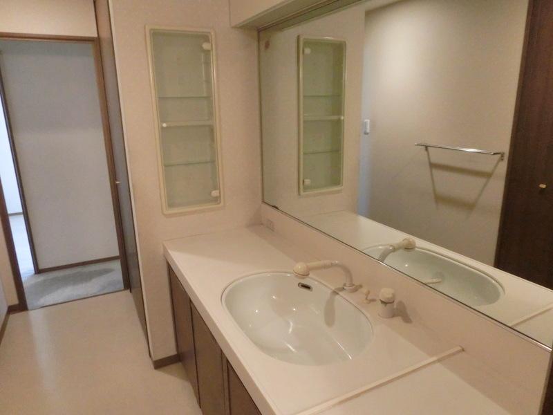 Wash basin, toilet. Hiroi toilets, Large mirror is characterized by.