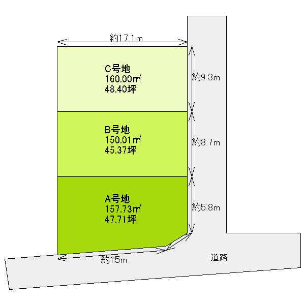 Compartment figure. Land price 40,800,000 yen, Land area 160 sq m