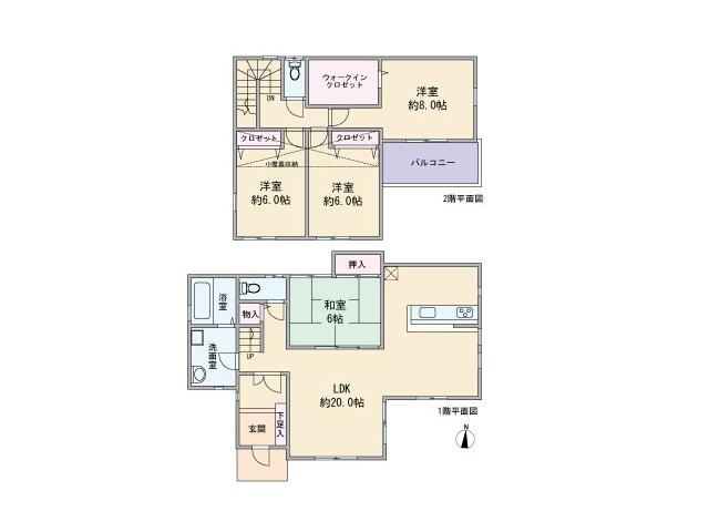 Floor plan. 52,800,000 yen, 4LDK, Land area 149.57 sq m , Building area 112.61 sq m