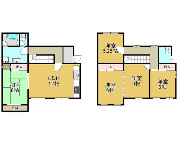 Floor plan. 32,800,000 yen, 5LDK, Land area 140.54 sq m , Building area 110.96 sq m garden ☆ Spacious site with about 42 square meters