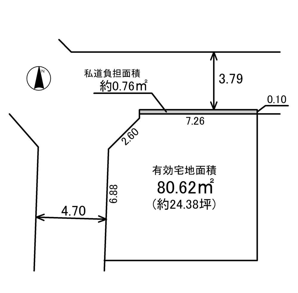 Compartment figure. Land price 18 million yen, Land area 80.62 sq m