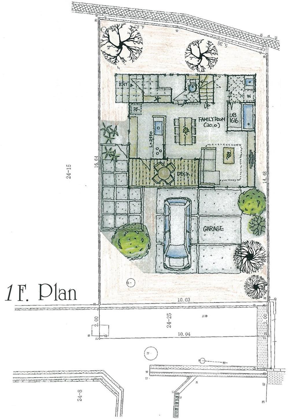 Building plan example (floor plan). 1F floor area / 49.68 sq m