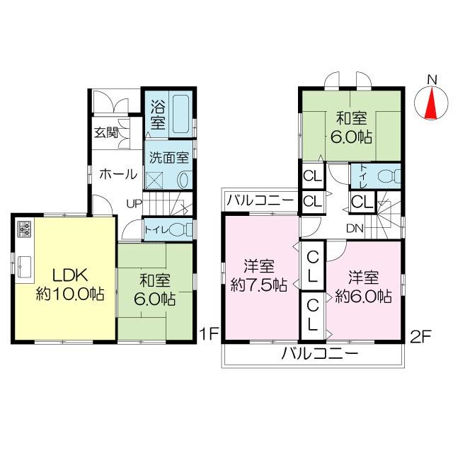 Floor plan. 28,900,000 yen, 4LDK, Land area 81.23 sq m , Building area 87.48 sq m
