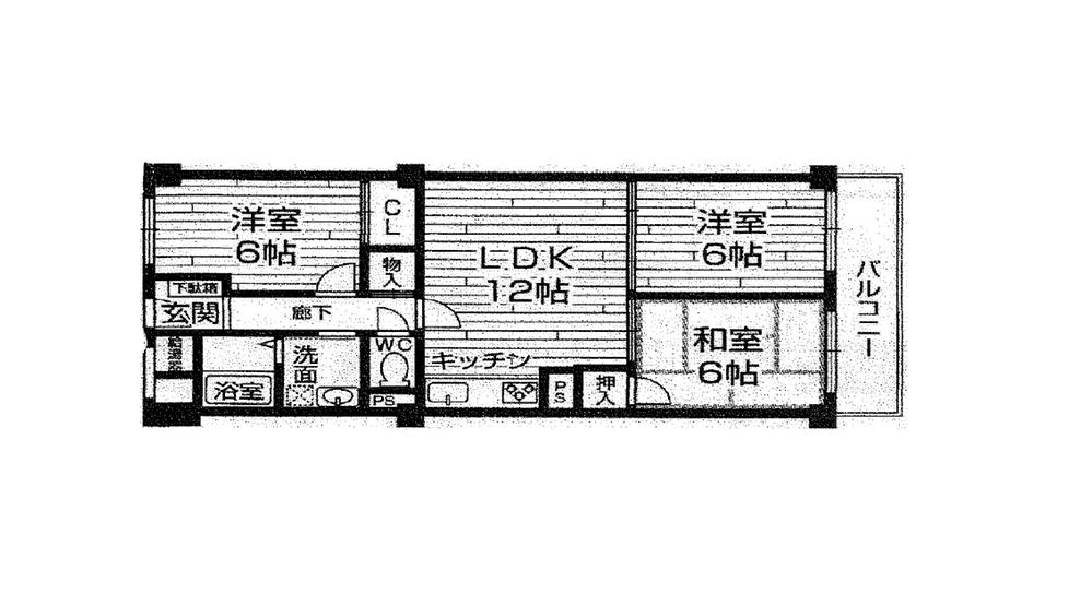 Floor plan. 3LDK, Price 8.8 million yen, Occupied area 68.75 sq m , Balcony area 6.6 sq m Heisei 24 years March renovated present situation vacant house, Feel free to contact preview.