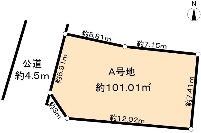 Compartment figure. Land price 21.6 million yen, Land area 101.01 sq m