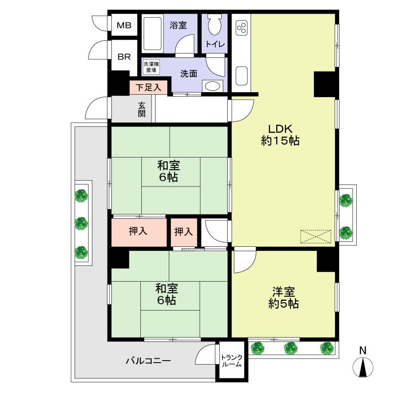 Floor plan. 3LDK, Price 10.8 million yen, Occupied area 71.35 sq m , Balcony area 10.51 sq m