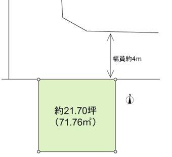 Compartment figure. Land price 16.8 million yen, Land area 71.16 sq m