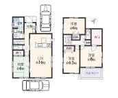 Floor plan. (Building 2), Price 52,800,000 yen, 4LDK, Land area 110.91 sq m , Building area 104.33 sq m