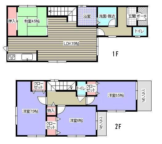 Floor plan. 28.8 million yen, 4LDK, Land area 90.68 sq m , Building area 98.12 sq m