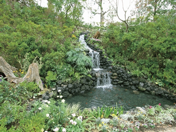 Preceding section has been completed, "garden hear the murmur". And colorful flowers, Lush greenery, It is healed to the sound of babbling flowing down from the hill. (11 May 2013, Shooting on site)