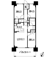 Floor: 3LDK, occupied area: 63.66 sq m, Price: 32,390,000 yen ・ 33,320,000 yen