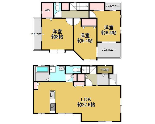 Floor plan. 31,800,000 yen, 3LDK, Land area 151.37 sq m , LDK the building area 101.44 sq m family gather spacious 22 tatami mats than!