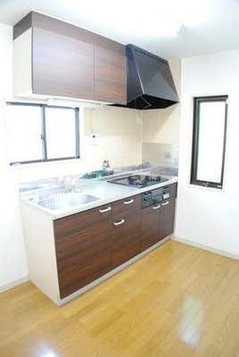 Kitchen. System kitchen can enjoy authentic cuisine