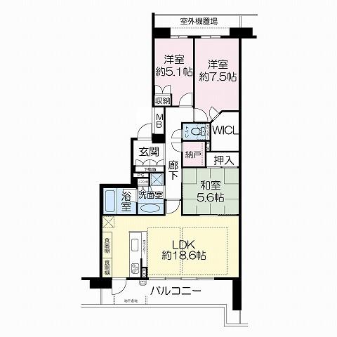 Floor plan. 3LDK + S (storeroom), Price 37,800,000 yen, Occupied area 87.68 sq m , Balcony area 20 sq m