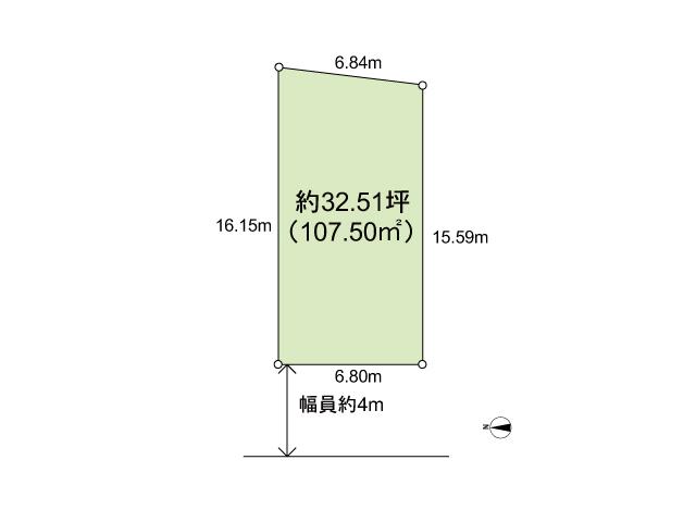 Compartment figure. Land price 30 million yen, Land area 107.5 sq m