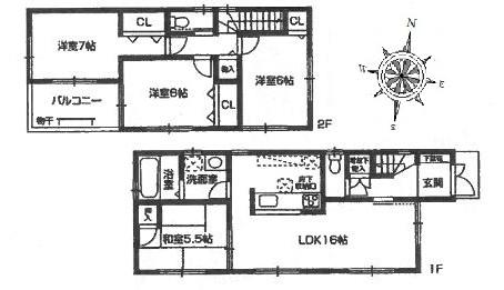 Floor plan. 30,800,000 yen, 4LDK, Land area 101.45 sq m , It is a building area of ​​93.15 sq m nice floor plan