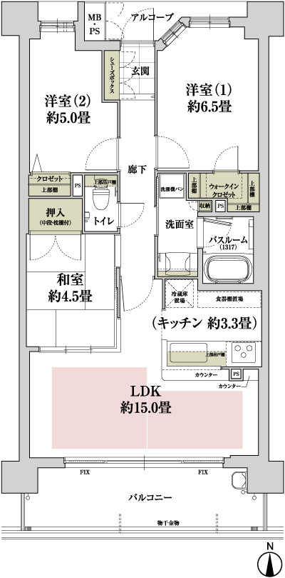Floor: 3LDK, occupied area: 68.53 sq m, Price: 35,200,000 yen ~ 38,800,000 yen