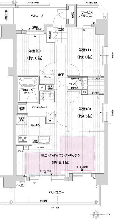 Floor: 3LDK, occupied area: 67.99 sq m, Price: 34.8 million yen