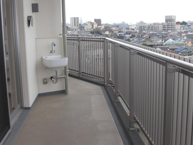 Balcony. Wide balcony