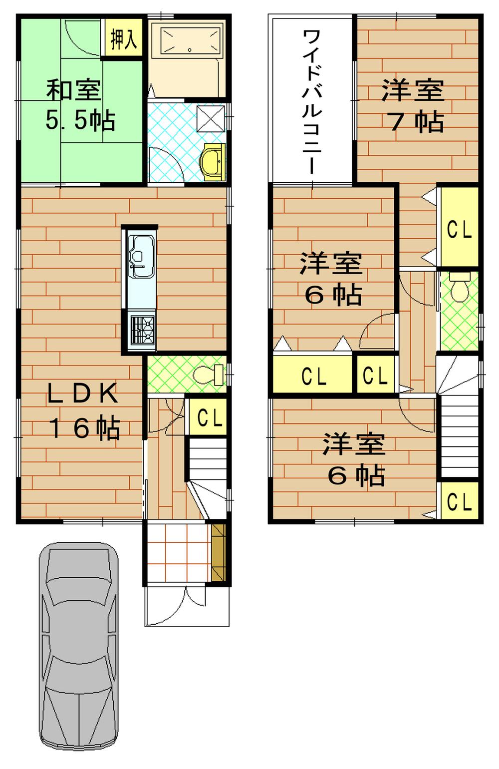 Floor plan. 32,800,000 yen, 4LDK, Land area 101.45 sq m , Building area 93.15 sq m