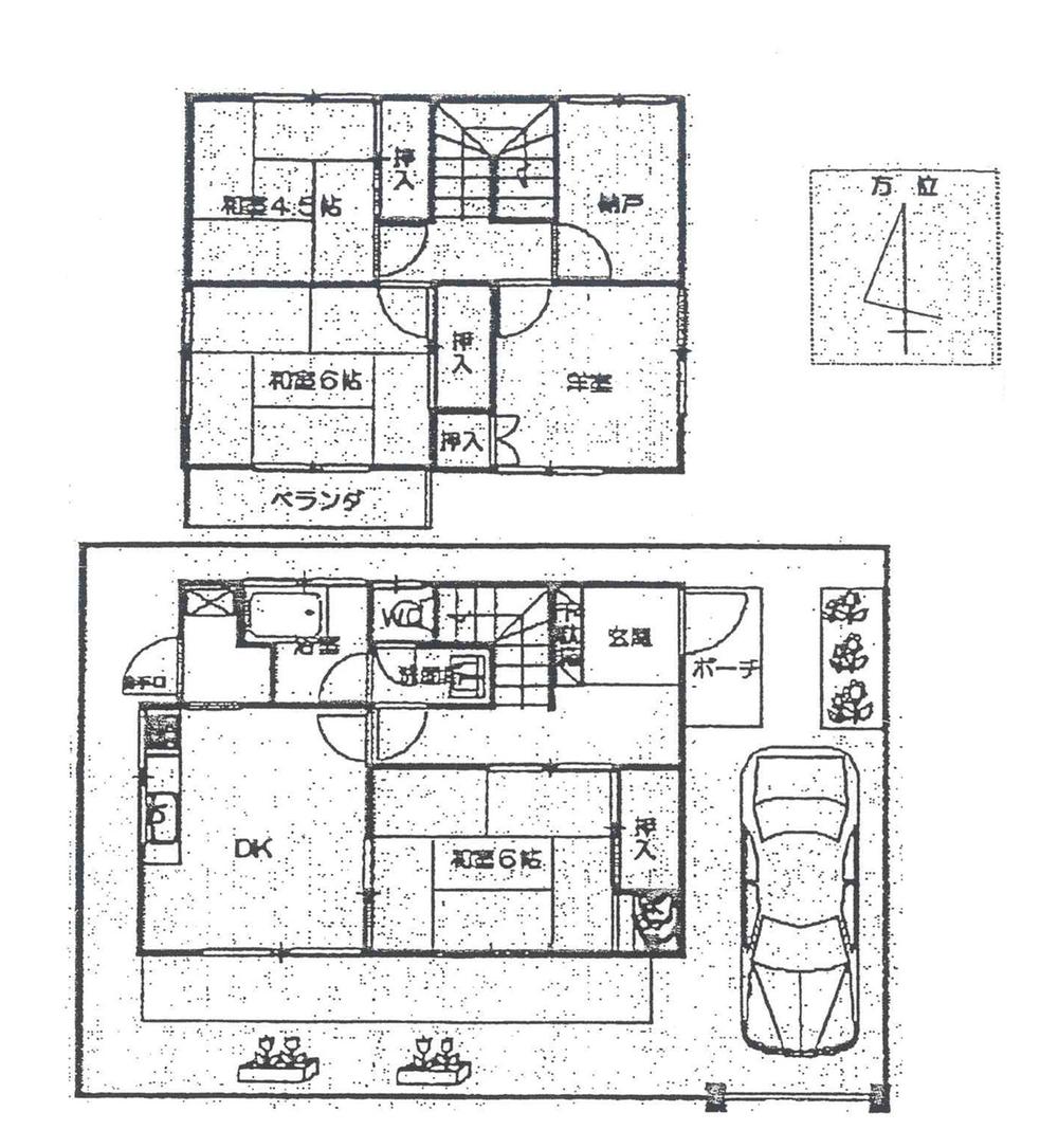 Floor plan. 17.8 million yen, 4DK + S (storeroom), Land area 90.44 sq m , Building area 81.12 sq m Sakurano-cho 3-chome in Fould Ken car space ・ Closet with 4DK