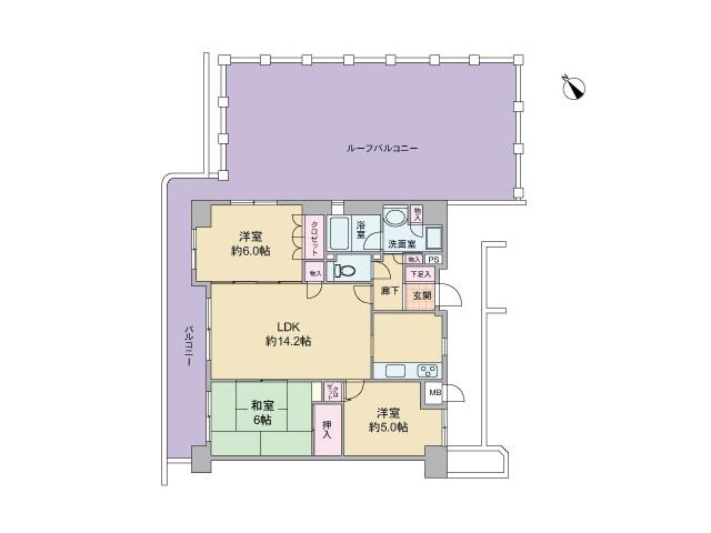 Floor plan. 3LDK, Price 18.9 million yen, Occupied area 67.31 sq m , Balcony area 11.67 sq m