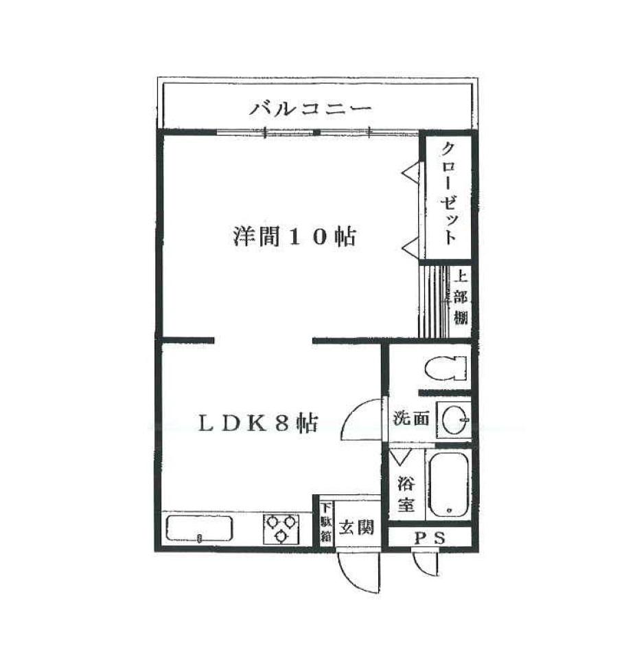 Floor plan. 1LDK, Price 6 million yen, Occupied area 36.63 sq m , This room of the second floor of the balcony area 5.14 sq m 1LDK. Current Status vacant house, All means for your preview.