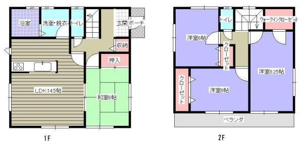 Floor plan. 32,800,000 yen, 4LDK, Land area 93.25 sq m , Building area 99.36 sq m