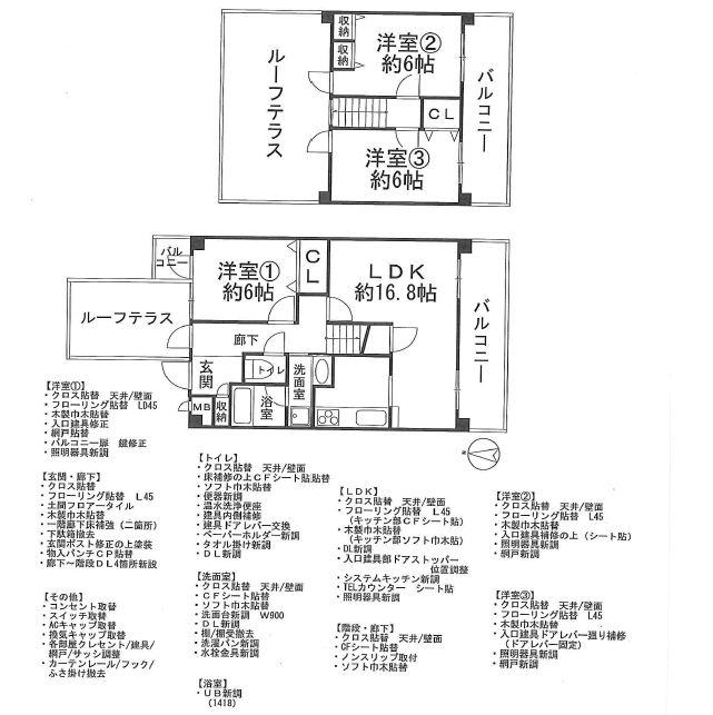 Floor plan. 3LDK, Price 24,800,000 yen, Occupied area 87.29 sq m , Balcony area 13.06 sq m indoor dramatically renovated! You can immediately guidance per vacant house!