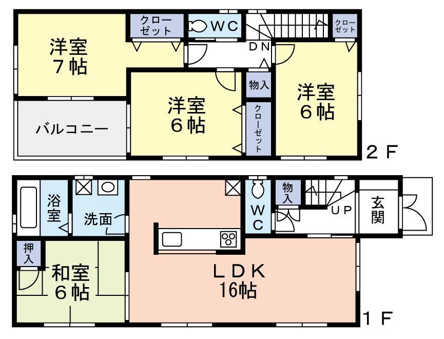Floor plan. 30,800,000 yen, 4LDK, Land area 101.45 sq m , Building area 93.15 sq m