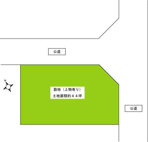 Compartment figure. Land price 39,500,000 yen, Land area 145.91 sq m