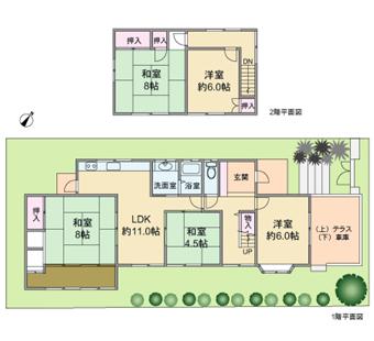 Floor plan. 37,800,000 yen, 5LDK, Land area 165 sq m , Building area 119.17 sq m