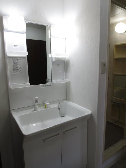 Wash basin, toilet. Interior