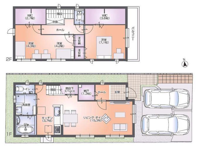 Floor plan.  ☆ 19 tatami loose LDK ☆ Efficient housework flow line ☆ Substantial storage ☆