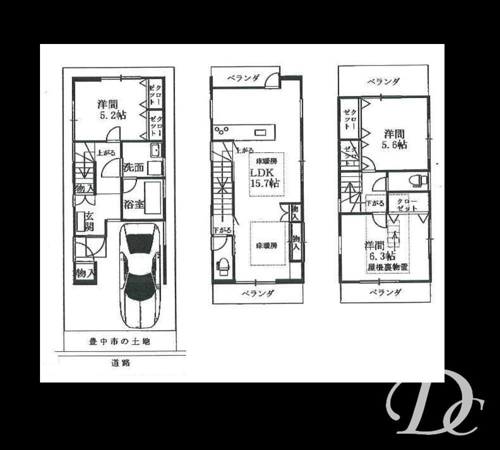 Floor plan. 27,800,000 yen, 3LDK, Land area 55.2 sq m , Building area 95.5 sq m