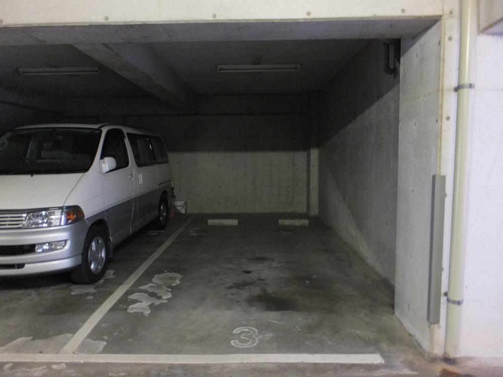 Parking lot. Condominium parking lot is equipped with the right
