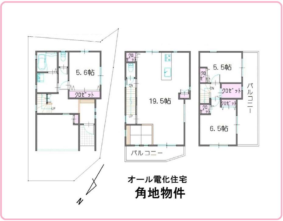Floor plan. 33,800,000 yen, 3LDK + S (storeroom), Land area 67.34 sq m , Building area 109.07 sq m   Higashitoyonaka cho 6-chome Used Detached Built four years of dating shallow Property! 