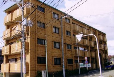 Building appearance. Beautiful appearance of the tiled