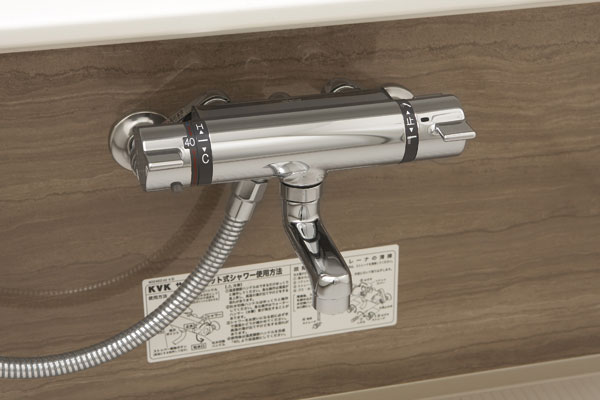 Bathing-wash room.  [Thermostat mixing faucet] Thermostatic to keep the set the hot water temperature. Or suddenly out cold water, Without the high temperature water exits, You spend a comfortable bath time (same specifications)