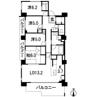 Floor: 4LDK, occupied area: 93.63 sq m, Price: 49,432,000 yen